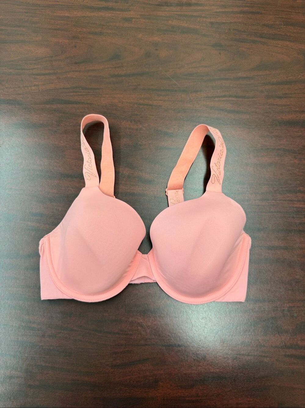 Victoria’s Secret Coral Colored T-Shirt Lightly Lined Full Coverage Bra 34D